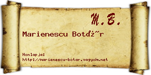 Marienescu Botár névjegykártya